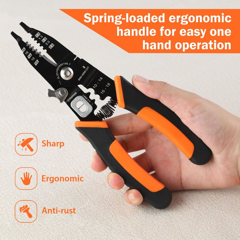 LEONTOOL 6-in-1 Multi Purpose Wire Stripping Tool Wire Cutter Wire