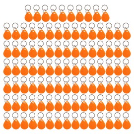 100 Pcs Door Lock Key Fobs 125KHz Read Only Smart Contactless Proximity ID Card Access Control Tag Orange