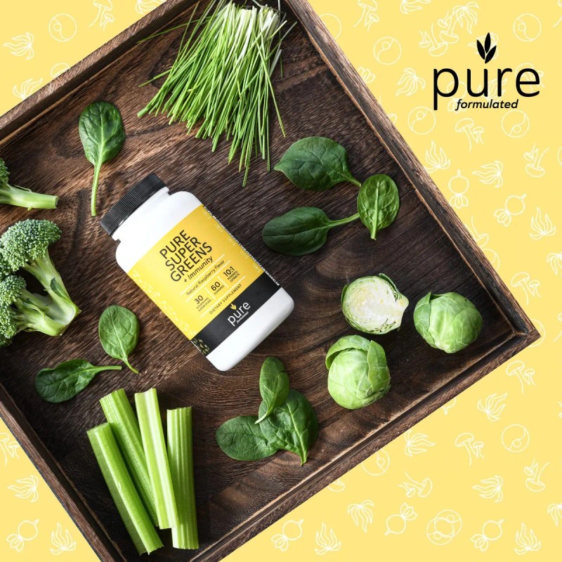 Pure Formulated Super Greens Multivitamin Gummies 60 Pzas