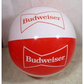 Budweiser Vintage 1980s Budweiser Beer 10" Inflatable Beach Ball Beachball NOS Advertising