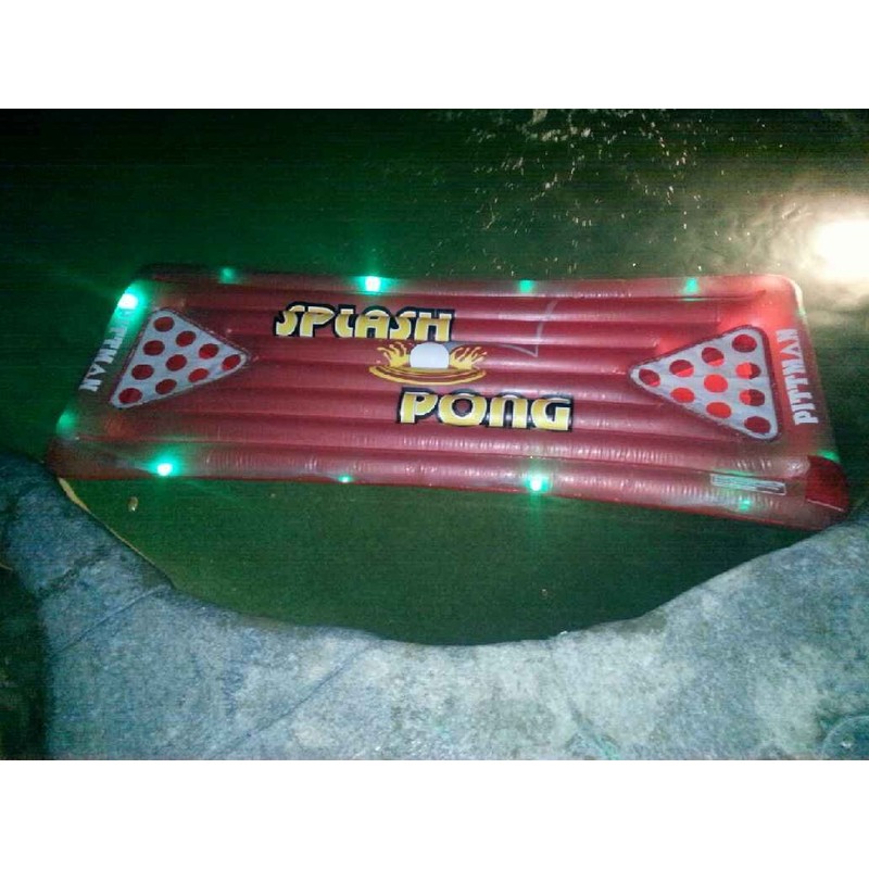 Pittman Outdoors Splash Pong Inflatable Floating Beer Pong Table with