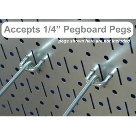 Wall Control Pegboard 16in x 32in Horizontal Galvanized Metal Pegboard Tool Board Panel