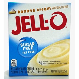 Jell-O Banana Cream Sugar Free Pudding & Pie Filling (4-Pack)