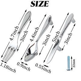 GXXMEI 15PCS Cabinet Pull, Creative Spoon Fork Knife Kitchen Cabinet Closet Drawer Pull Handles Knobs 3-Inch Center