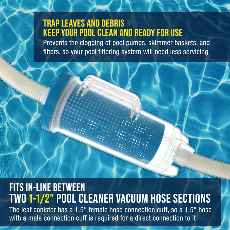 U.S. Pool Supply Pool Leaf Catcher - Heavy Duty Inline