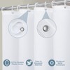 UFRIDAY White Extra Long Shower Curtain 84 inches Long,Washable Fabric