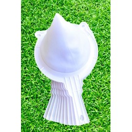 Yuktha Eternal Plastic Double Mesh Milk Water Strainer for Kitchen, White, Pack of 10