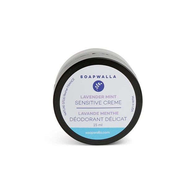 Soapwalla - Organic / Vegan Sensitive Skin Deodorant Cream (Lavender Mint, Baking Soda-Free) - 0.5 oz Travel Size