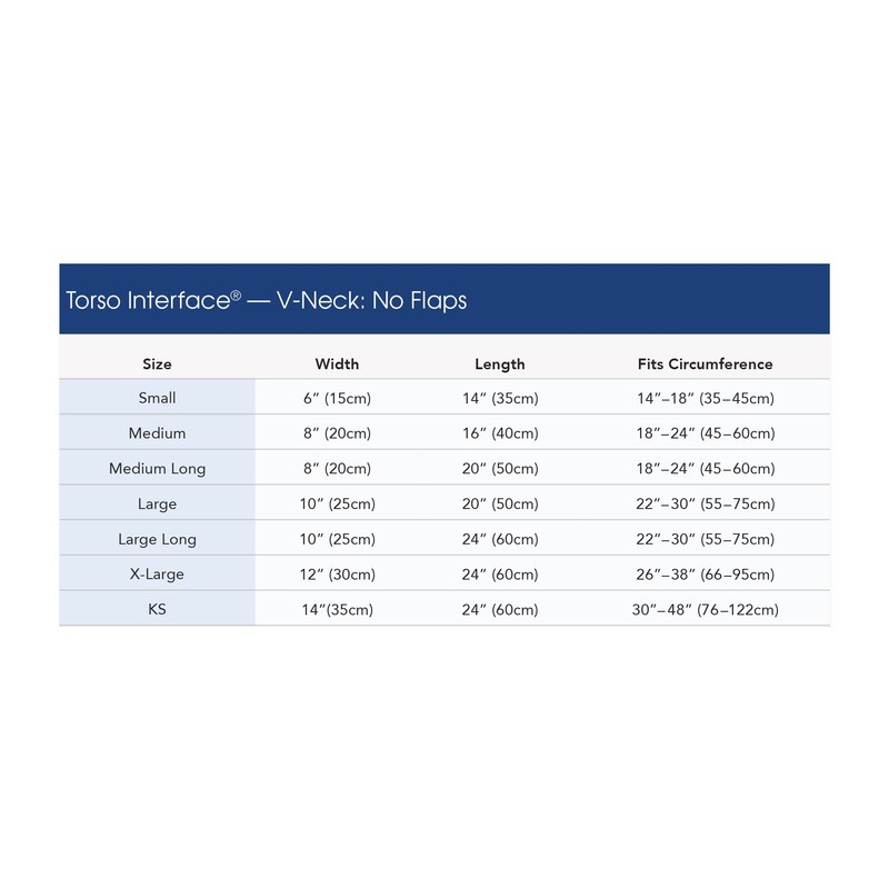 KNIT-RITE Torso Interface V-Neck Tank - Coolmax (White, Large Regular)