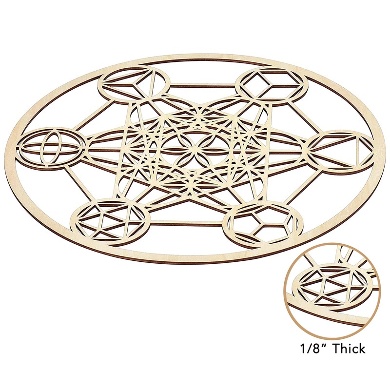 Fourth Level MFG 12" Platonic Solids, Sacred Geometry Wall Sculpture,