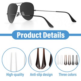10 Pairs Brillenhalter Ohr, Brillenbügel, Brillen Rutsch Stopper, Silikon Anti-Rutsch-Ohrstrümpfe Stücke Tube Sleeve Eyewear Soft Replacement Tips, für Brillen, Sonnenbrillen, Lesebrille