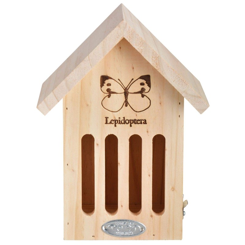 Silhouette Slotted Wooden Wood Butterfly House - 100% FSC