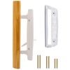 TPard Sliding Glass Patio Door Handle Replacement Set with Oak