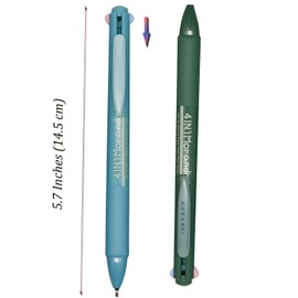 Lopenle 6PCS Shuttle Multicolor 4 in1 Gel Pens Morandi 4 Colors Retractable Rolllerball Pens For School Home Office Christmas Stationery Store