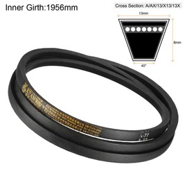 TA-VIGOR A-77 V-Belt 77" Inner Length 13mm Width 8mm Thickness, Rubber Drive V-Belt for Power Transmission, Replacement A-Section V-Belt for Automotive, Industrial and Agricultural Equipment