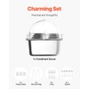 VEVOR Countertop Food Serving Display Container, 5 Pan Stainless Steel