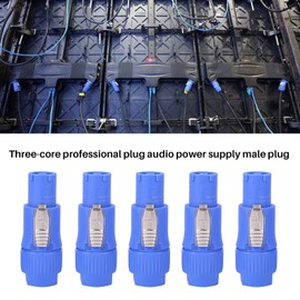 Jevina 10pcs/lot Nac3Fca Speakon Plug 3 Pin Powercon Plug 20A 250V AC Power Connector Blue and