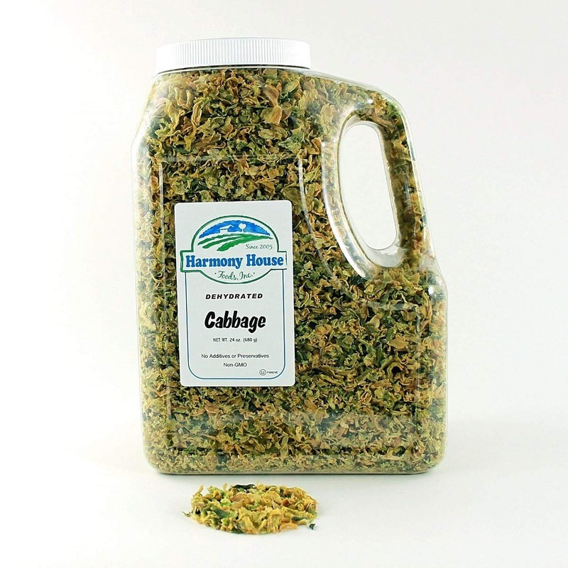 Harmony House Foods, Dried Cabbage, Flakes, 48 Ounce Gallon Size