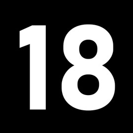 Pack of 5 5cm/2" Waterproof House Number Wheelie Bin Stickers - Recycling Box Text Sticker - Party Age Decorations - Numbers for Wheelie Bins - Peel & Stick (18)