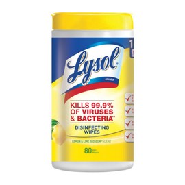 Lysol Disinfecting Wipes, Lemon and Lime Blossom, 80 Count (Pack of 6)
