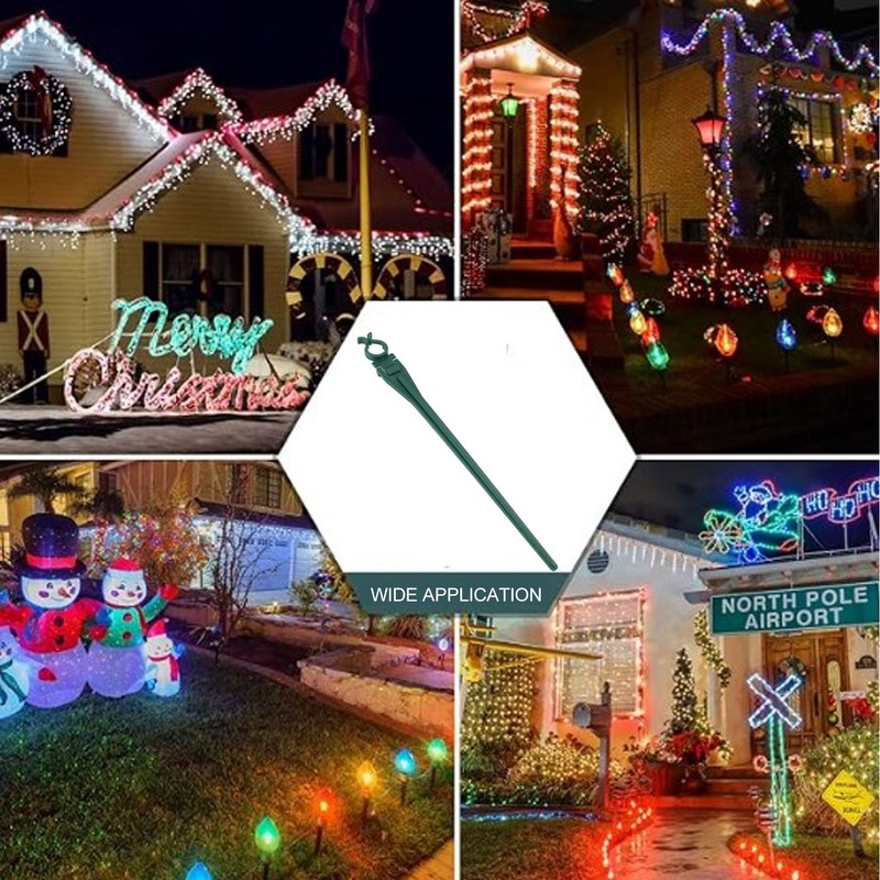 50pcs Christmas Light Yard Stakes Universal 9inch Tall Ground Lights