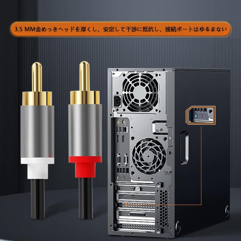 SZSL RCA 3.5mm Converter Audio Cable, 3.5mm Stereo Mini Plug,