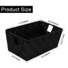 Woven Black Storage Baskets Shelf Tote Boxes Container, Durable Storage