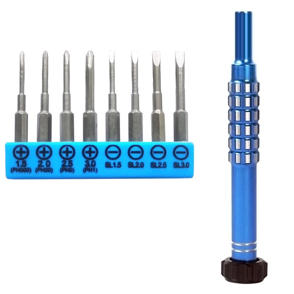 BAKESHU 8 in 1 Small Screwdriver Set, 4 Flat -1.5-2.0
