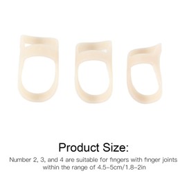 Wakects 3 Pieces Finger Guard Oval Finger Splint Plastic Waterproof Mallet Finger Cotter Pin for Flail Ring Arthritis Finger No. 2 3 4 (4.5-5 cm