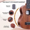 ADM Soprano Ukulele Beginner Kit Mahogany Hawaiian Wood Ukelele Bundle