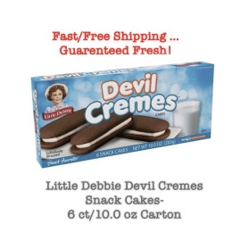 Little Debbie Devil Cremes Snack Cakes- 6 ct/10.0 oz Carton FREE SHIPPING