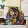 UNDAHIS Wolf Theme Blanket, Soft Cozy Warm Throw Blanket for