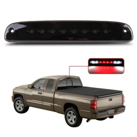 LBRST Rear High Mount Stop Brake Lights LED Third Brake Cargo Light Fit For Dodge Dakota 1997-2007 Third Rear Cab Roof Center Tail Cargo Lamp Chrome Housing Smoke Lens