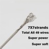 50 Meters Fishing Steel Wire line 7x7 Strands 0.8mm 1.0mm