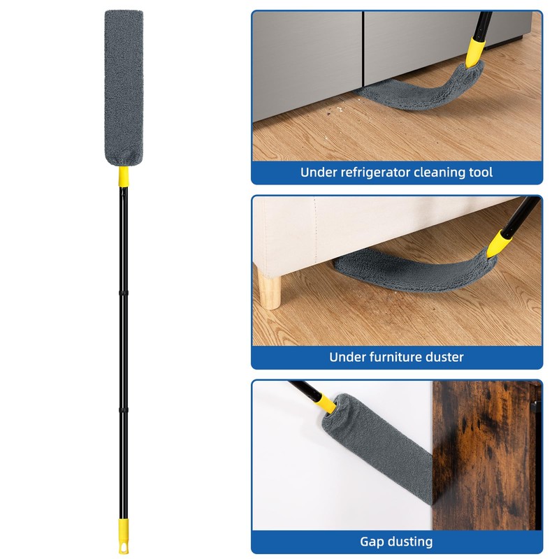 Qaestfy Under Appliance Cleaning Tool with Long Handle, 2 Reusable