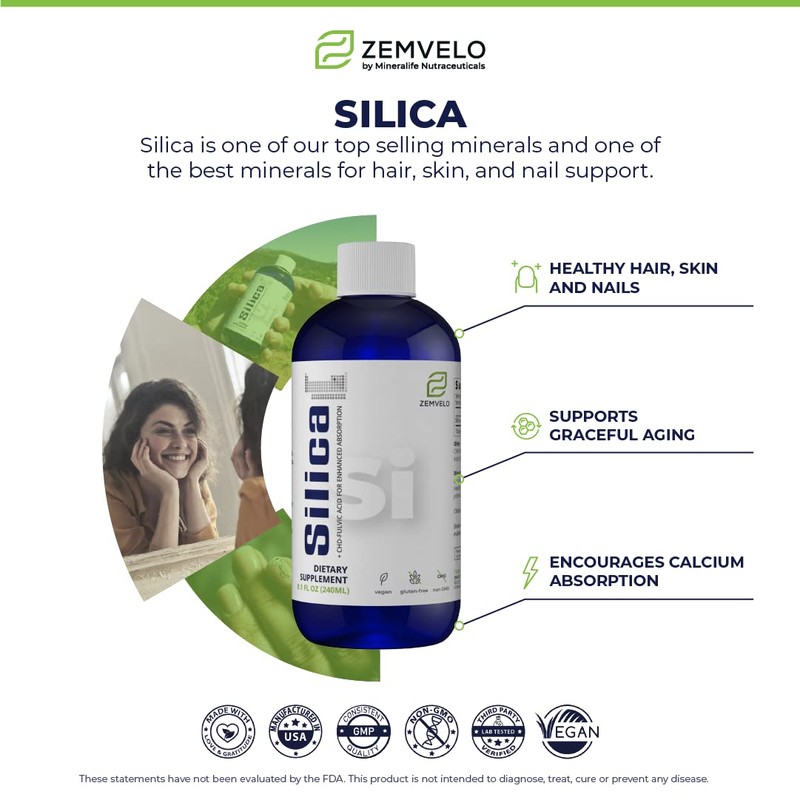 Liquid Ionic Silica - Hair, Skin & Nails Nutrition |