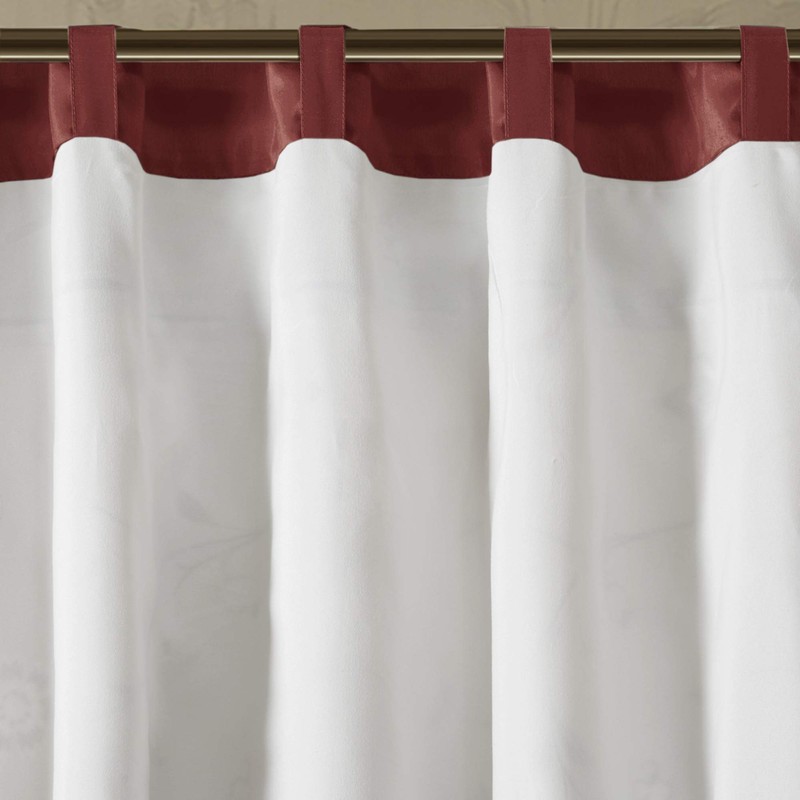 Embroidered Light Filtering Rod Pocket Window Treatment Curtain Window Panel