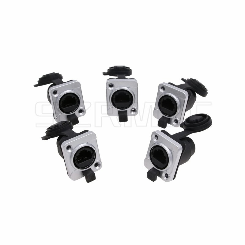 SZRMCC RJ45 Panel Mount Connector Cat5e RJ45 Ethernet Female LAN