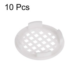 sourcing map Round Mesh Hole Air Vents Plastic Vent White Cover 30mm Hole Dia 4mm Height for Cupboard Shoebox 10pcs