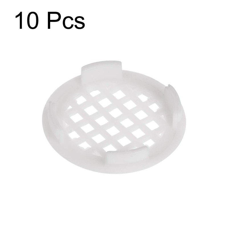 sourcing map Round Mesh Hole Air Vents Plastic Vent White