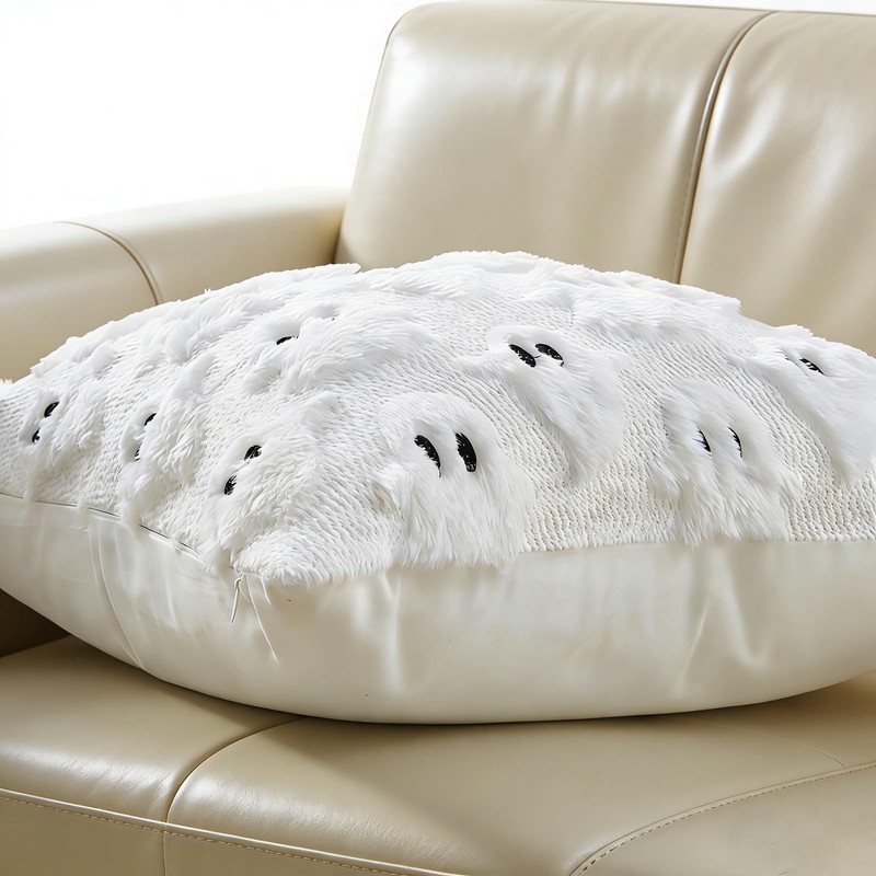 GDEMXOAN White Ghost Pillow Covers Set of 2 – Spooky