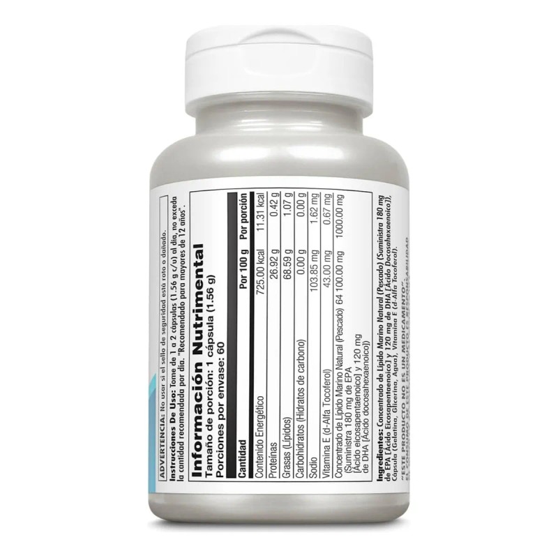 Omega 3 Aceite De Pescado Molecularmente Purificado 60 Cáps