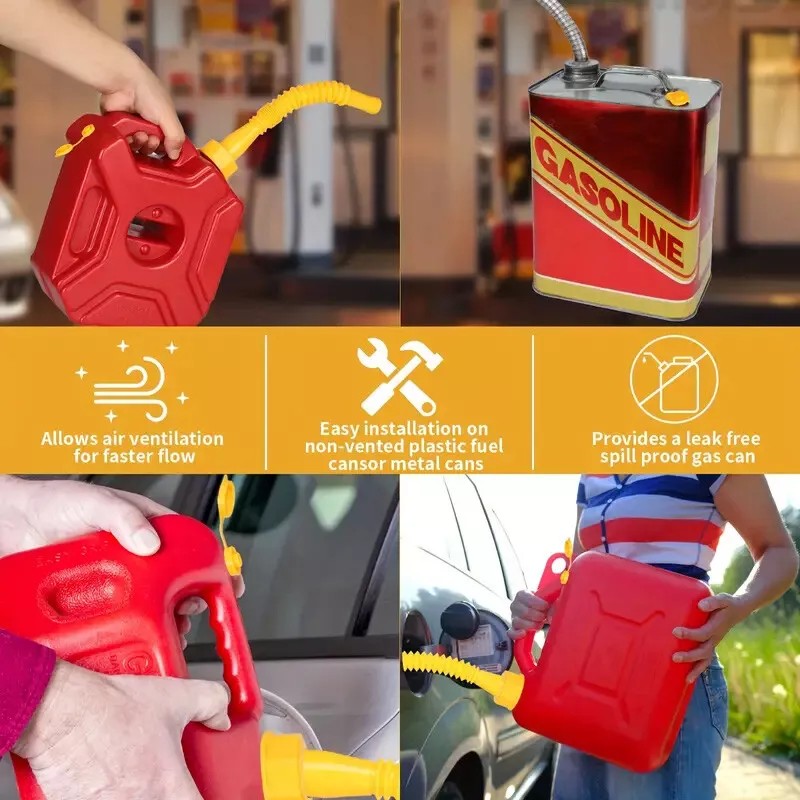 With Retaining Lip 20 Pack Yellow Fuel Gas Can Jug