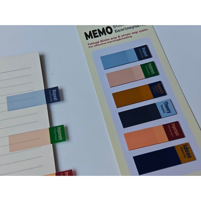 Sticky Note Tabs Coloured Page Markers Repositionable Book Flags Tabs