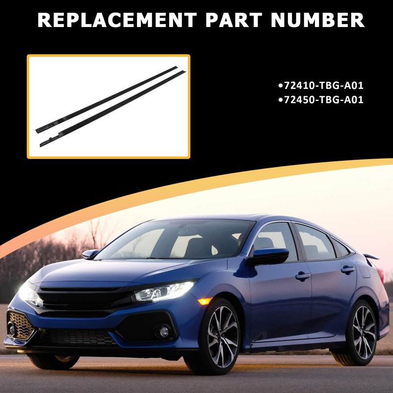 ZONFANT Car Outer Door Window Molding Trim Weatherstrip Seal Belt