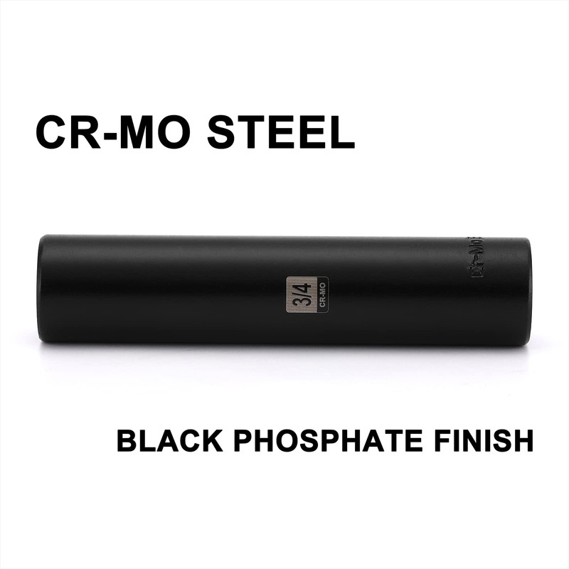 Mayouko 1/2" Drive 3/4" Extra Long Deep Impact Socket, CR-MO,