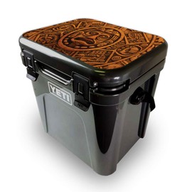 MightySkins Skin Compatible with Yeti Roadie 24 Hard Cooler LID ONLY - Carved Aztec | Protective Viny wrap | Easy to Apply and Change Styles | Made in The USA
