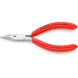 Knipex Flat Nose Pliers for precision mechanics chrome-plated, plastic coated 125 mm 37 33 125