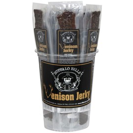 Buffalo Bills Individually Wrapped Venison Jerky 7" Strips (25 venison jerky strips per tub)