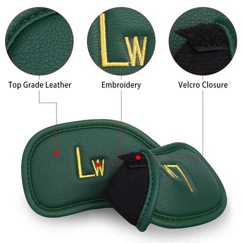 Craftsman Golf 12pcs Thick Synthetic Leather Golf Iron Head Covers